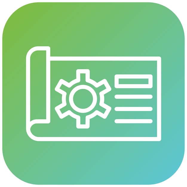 Estilo del icono de diseño vectorial de fabricación de planos