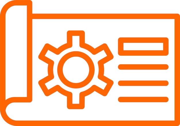 Estilo del icono de diseño vectorial de fabricación de planos