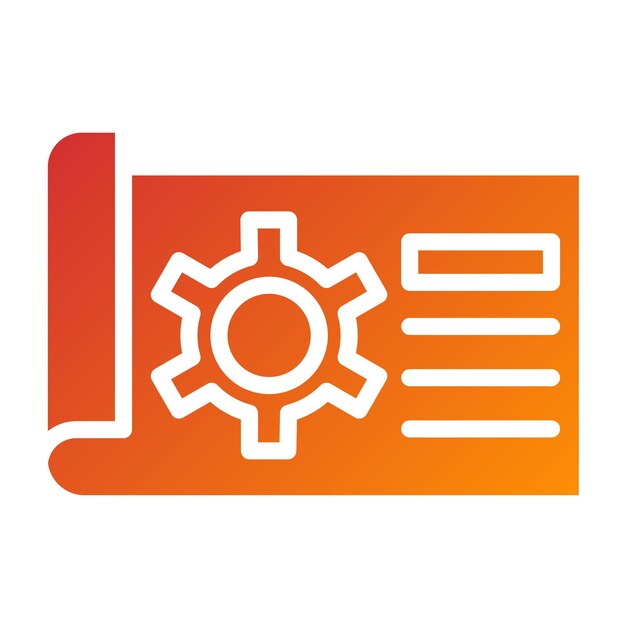 Estilo del icono de diseño vectorial de fabricación de planos