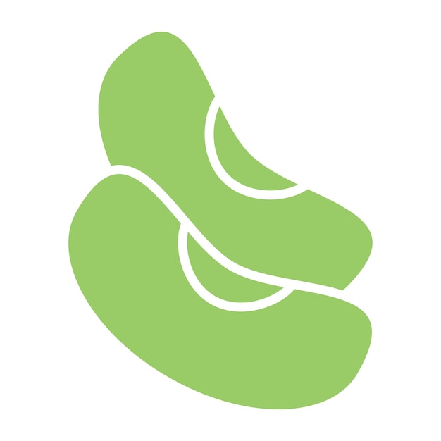 Estilo de icono de diseño vectorial de frijol
