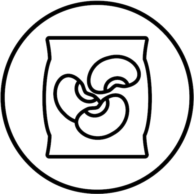 Estilo de icono de diseño vectorial de frijoles