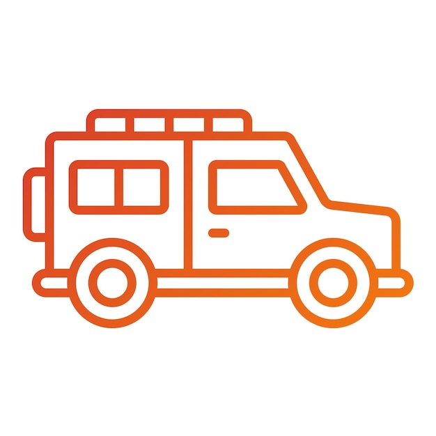 Estilo de icono de diseño vectorial fuera de carretera