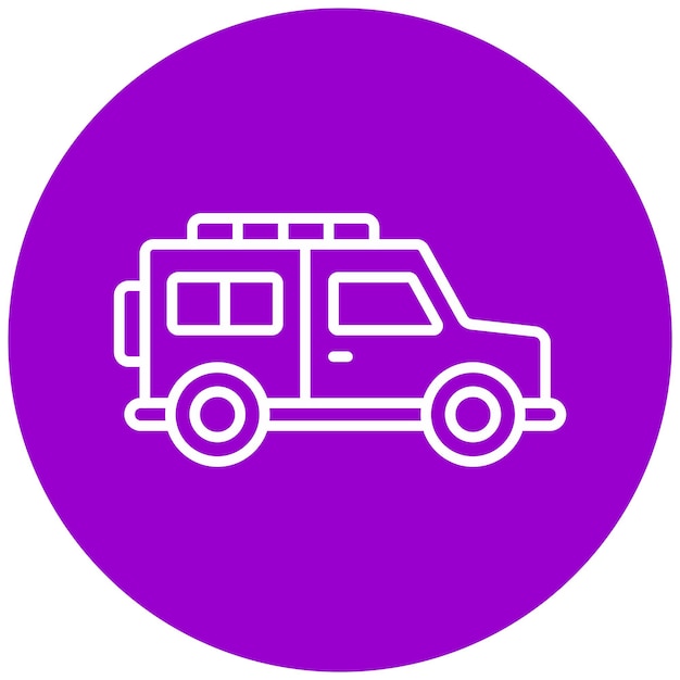 Estilo de icono de diseño vectorial fuera de carretera