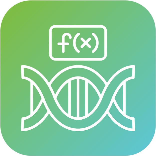 Estilo de icono de diseño vectorial de genómica funcional