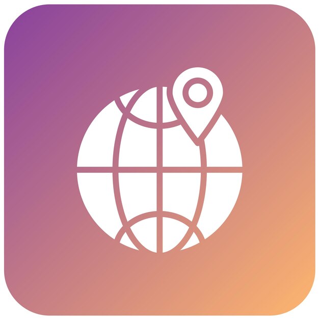 Estilo de icono de diseño vectorial de geografía