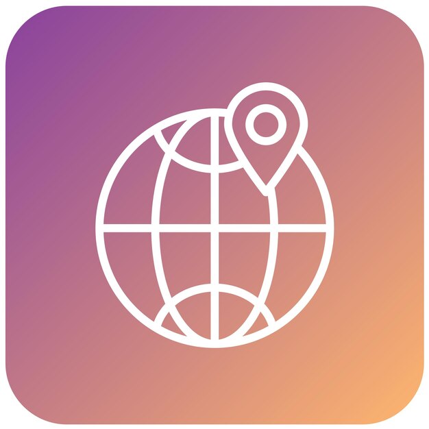Estilo de icono de diseño vectorial de geografía