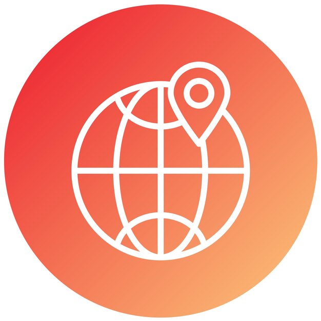 Estilo de icono de diseño vectorial de geografía