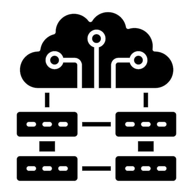 Estilo de icono de diseño vectorial de grandes datos