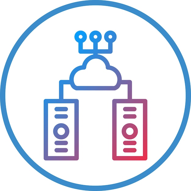 Estilo de icono de diseño vectorial de grandes datos