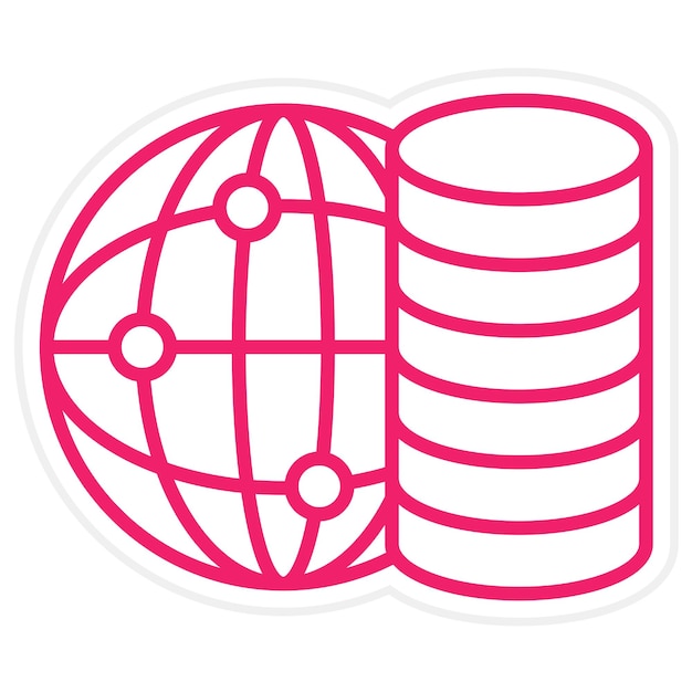 Estilo de icono de diseño vectorial de grandes datos