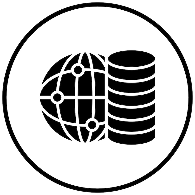 Estilo de icono de diseño vectorial de grandes datos