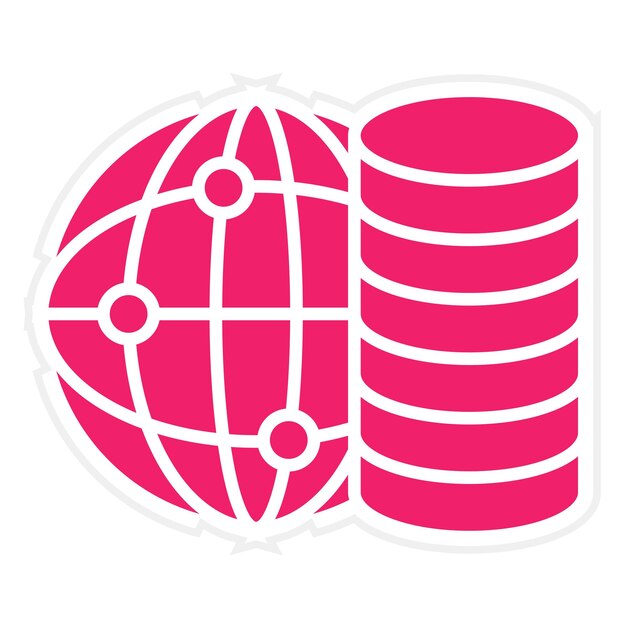 Estilo de icono de diseño vectorial de grandes datos