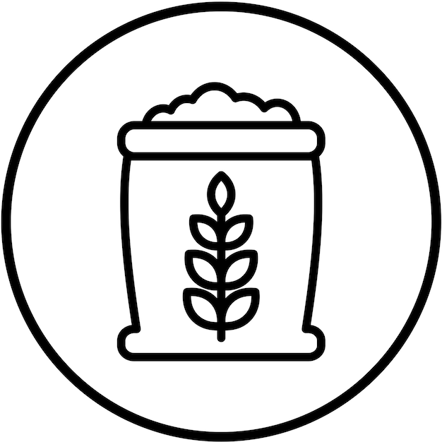 Estilo de icono de diseño vectorial de granos