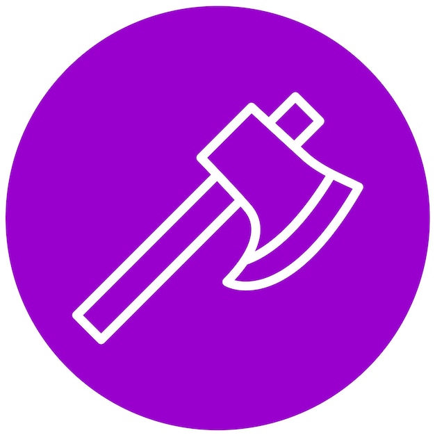 Estilo del icono del diseño vectorial del hacha