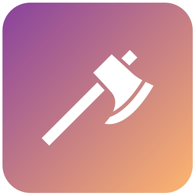 Estilo del icono del diseño vectorial del hacha