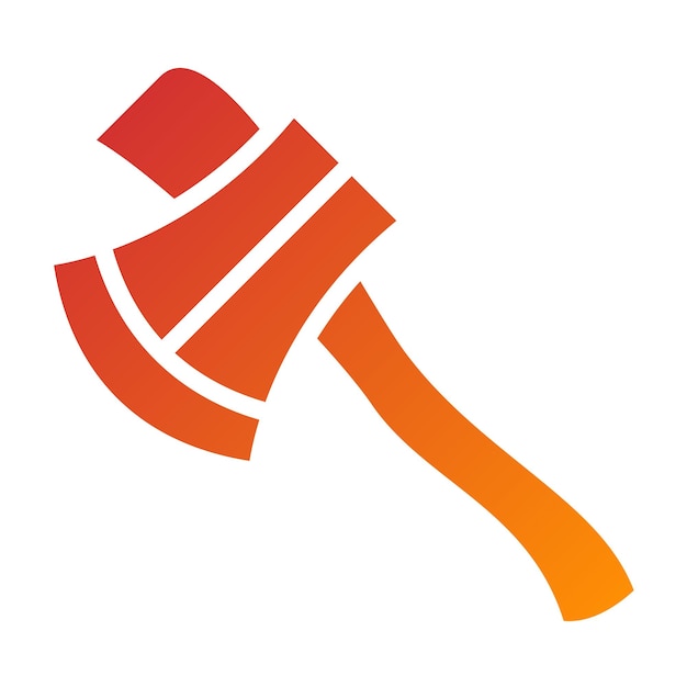 Estilo del icono del diseño vectorial del hacha