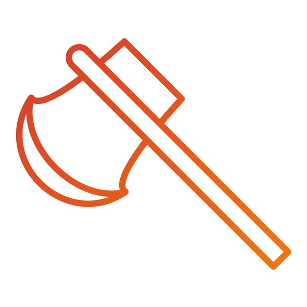 Estilo del icono del diseño vectorial del hacha