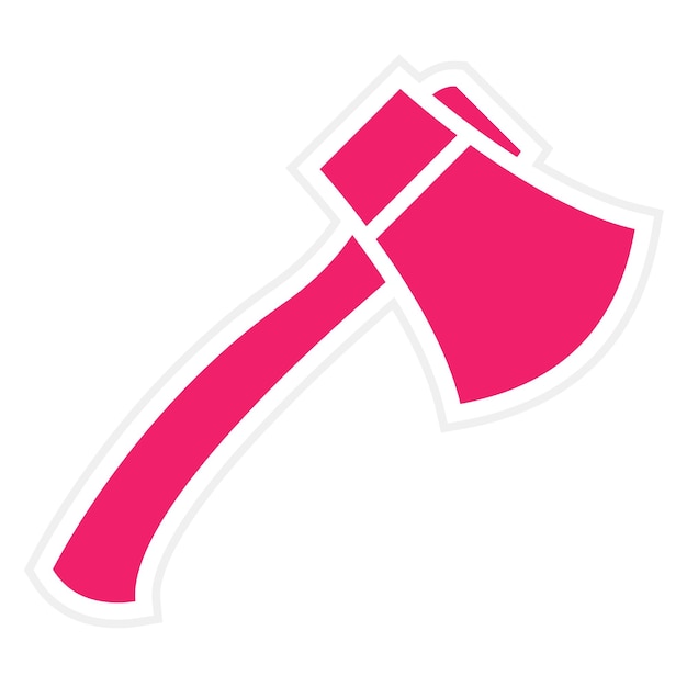 Estilo del icono del diseño vectorial del hacha