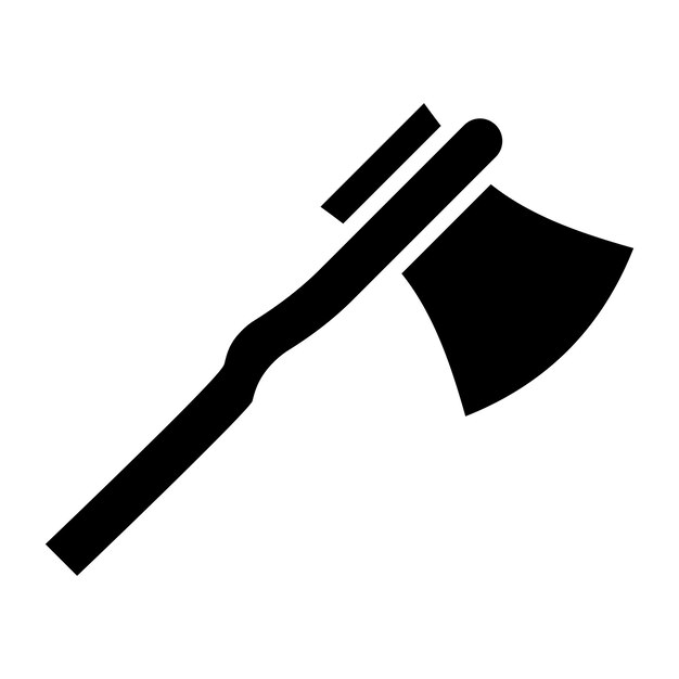 Estilo del icono de diseño vectorial Hatchet