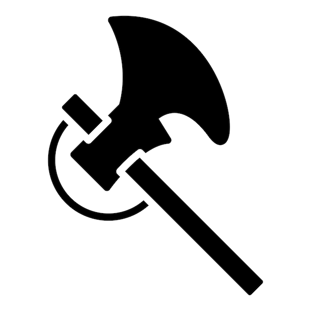 Estilo del icono de diseño vectorial Hatchet