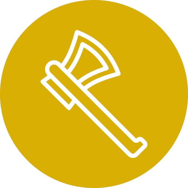 Estilo del icono de diseño vectorial Hatchet