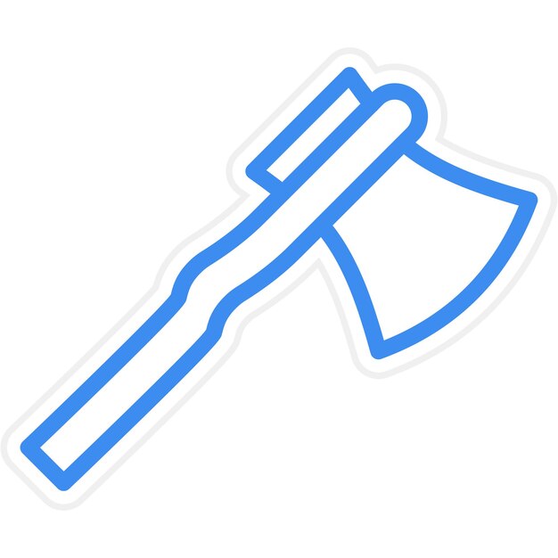 Estilo del icono de diseño vectorial Hatchet