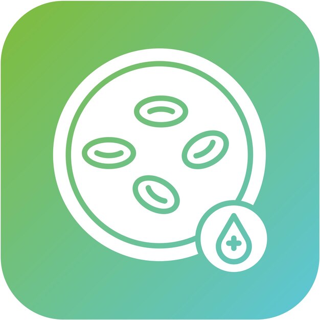 Estilo del icono de diseño vectorial de hematología