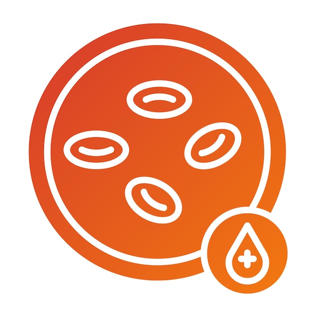Estilo del icono de diseño vectorial de hematología