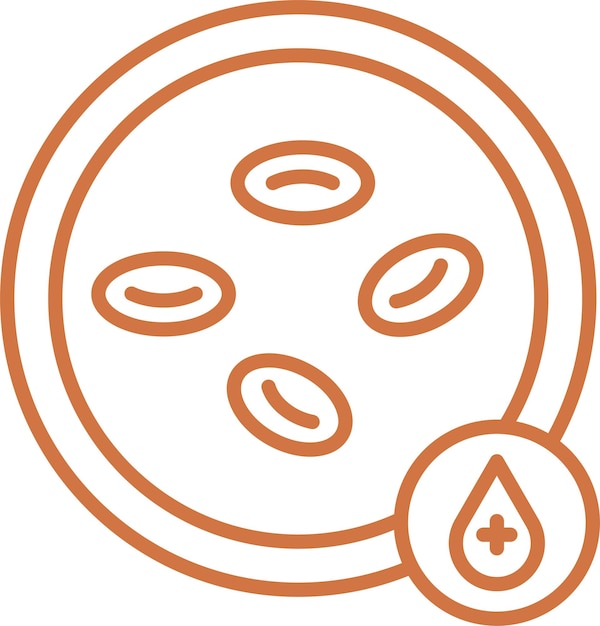 Estilo del icono de diseño vectorial de hematología