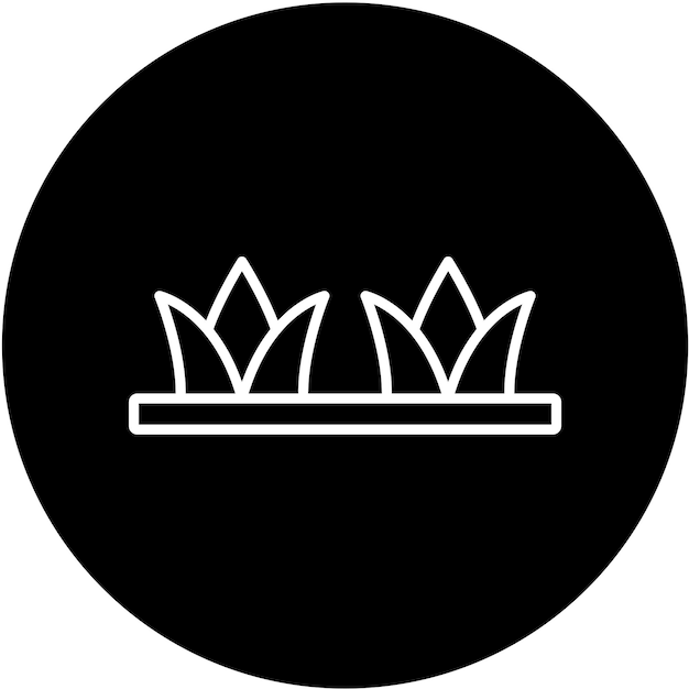 Estilo de icono de diseño vectorial de hierba