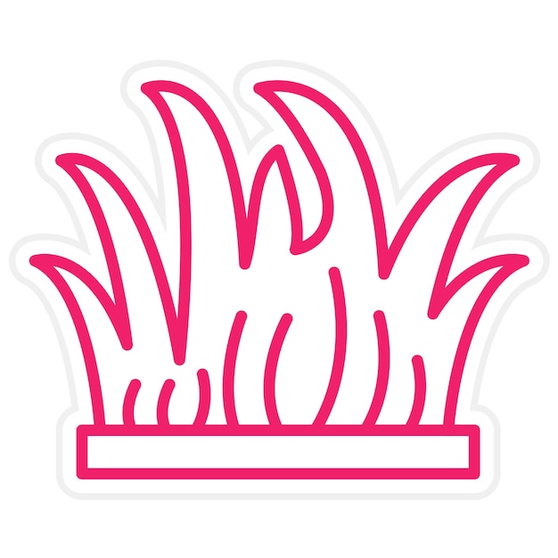 Estilo de icono de diseño vectorial de hierba