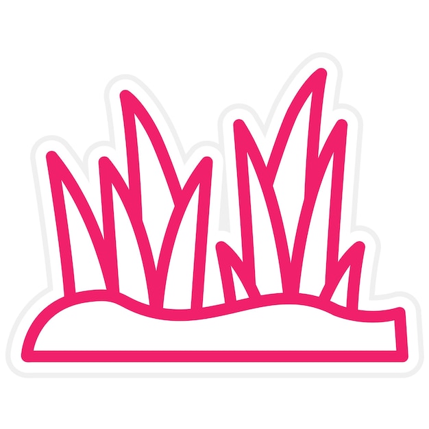 Estilo de icono de diseño vectorial de hierba