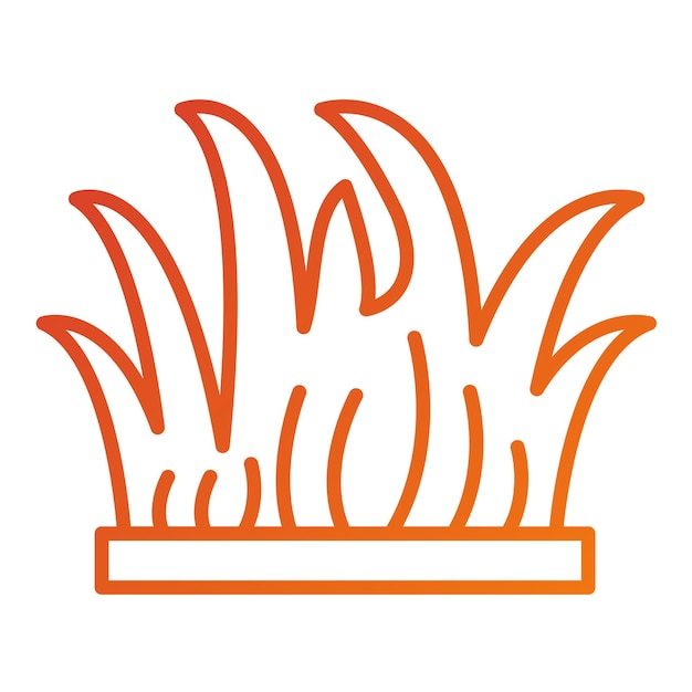 Estilo de icono de diseño vectorial de hierba
