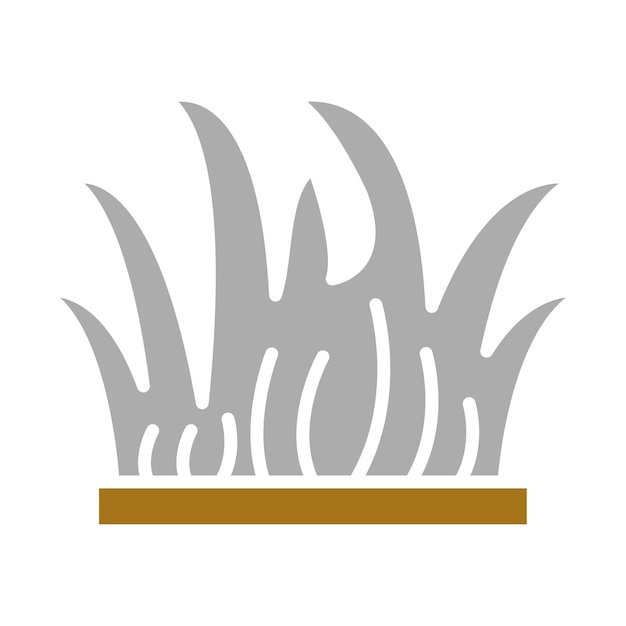 Estilo de icono de diseño vectorial de hierba
