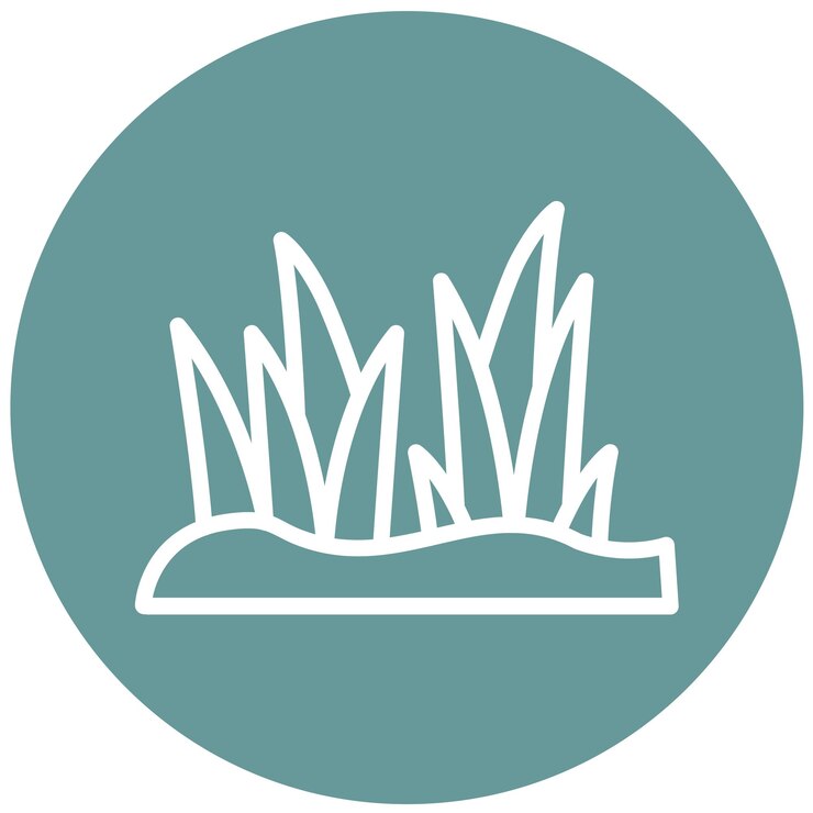 Vector estilo de icono de diseño vectorial de hierba