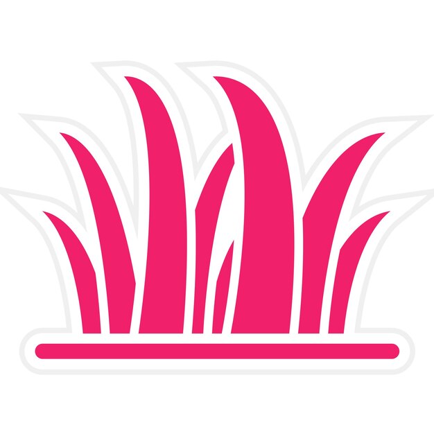 Estilo de icono de diseño vectorial de hierba