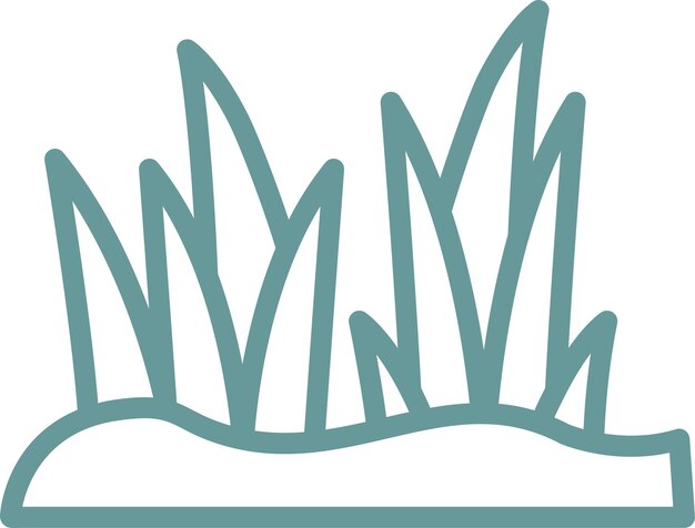 Estilo de icono de diseño vectorial de hierba