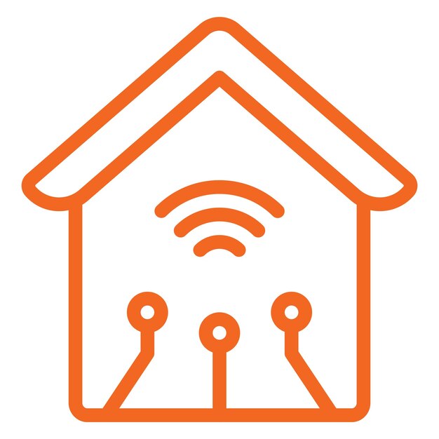Estilo de icono de diseño vectorial para el hogar inteligente