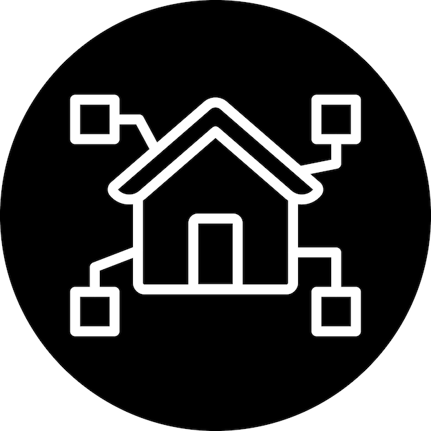 Estilo de icono de diseño vectorial para el hogar inteligente
