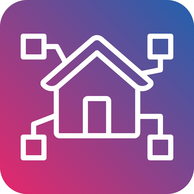 Estilo de icono de diseño vectorial para el hogar inteligente
