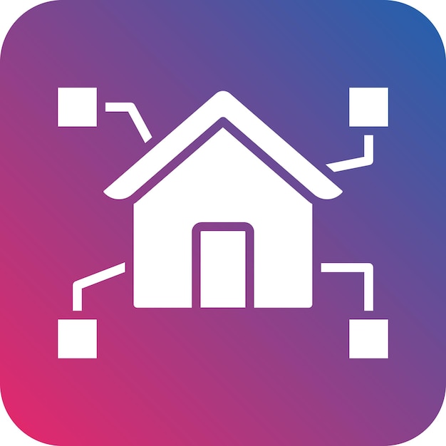 Estilo de icono de diseño vectorial para el hogar inteligente