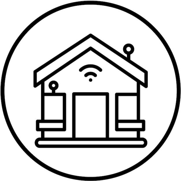 Estilo de icono de diseño vectorial para el hogar inteligente