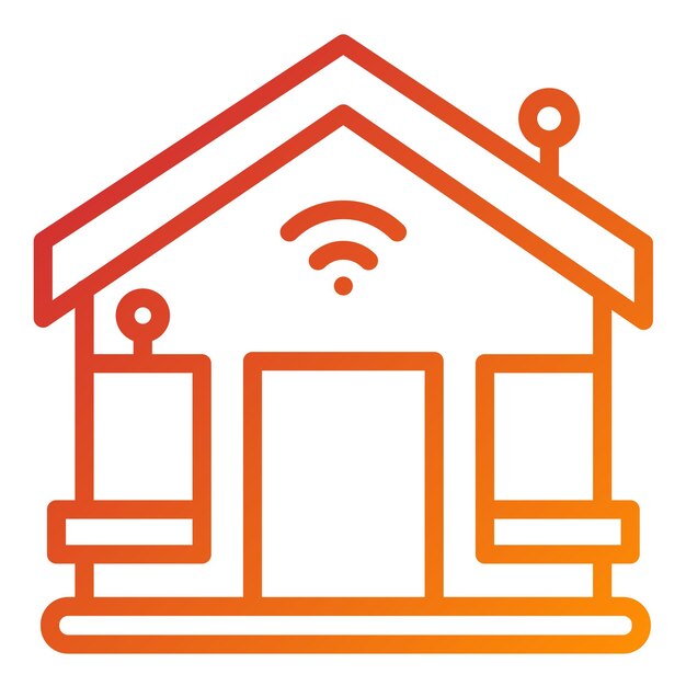 Estilo de icono de diseño vectorial para el hogar inteligente