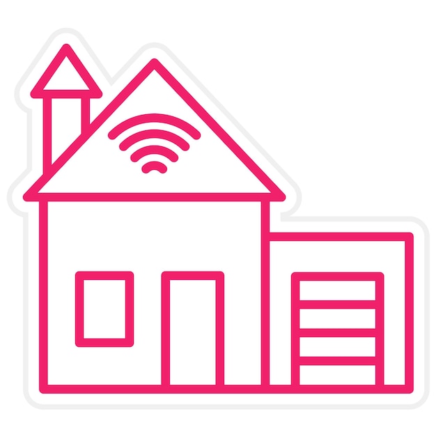 Estilo de icono de diseño vectorial para el hogar inteligente