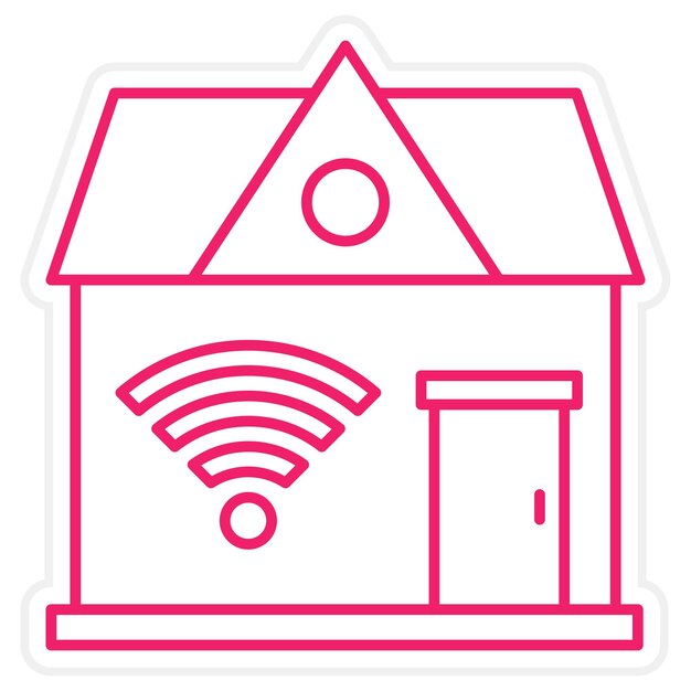 Estilo de icono de diseño vectorial para el hogar inteligente