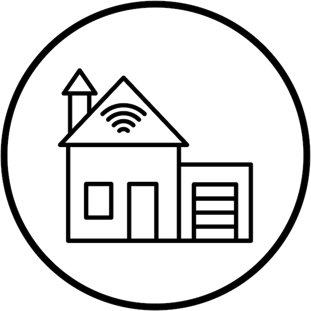 Estilo de icono de diseño vectorial para el hogar inteligente