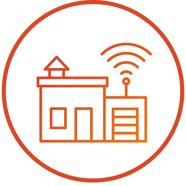 Estilo de icono de diseño vectorial para el hogar inteligente