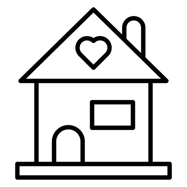 Estilo del icono de diseño vectorial del hogar
