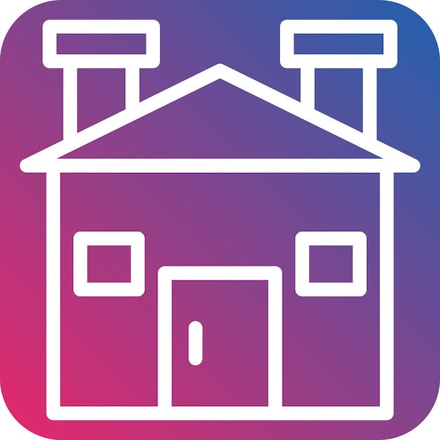 Estilo del icono de diseño vectorial del hogar