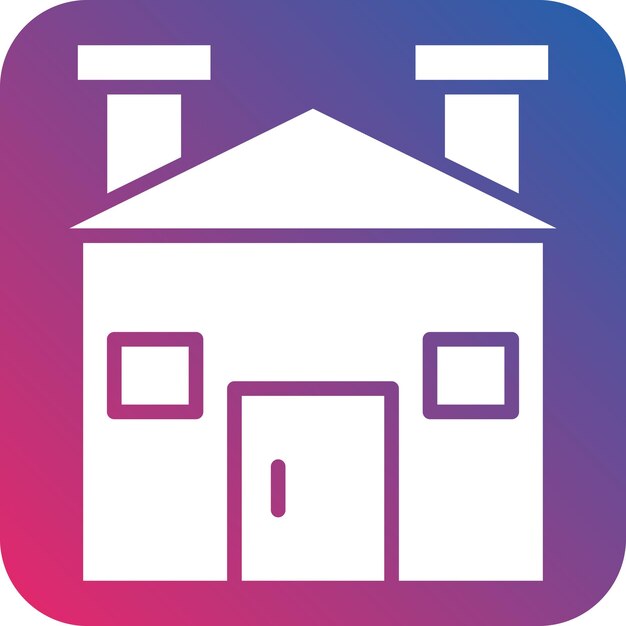 Estilo del icono de diseño vectorial del hogar